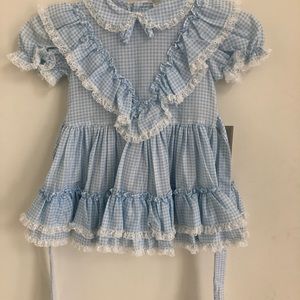 Blue white girls dress